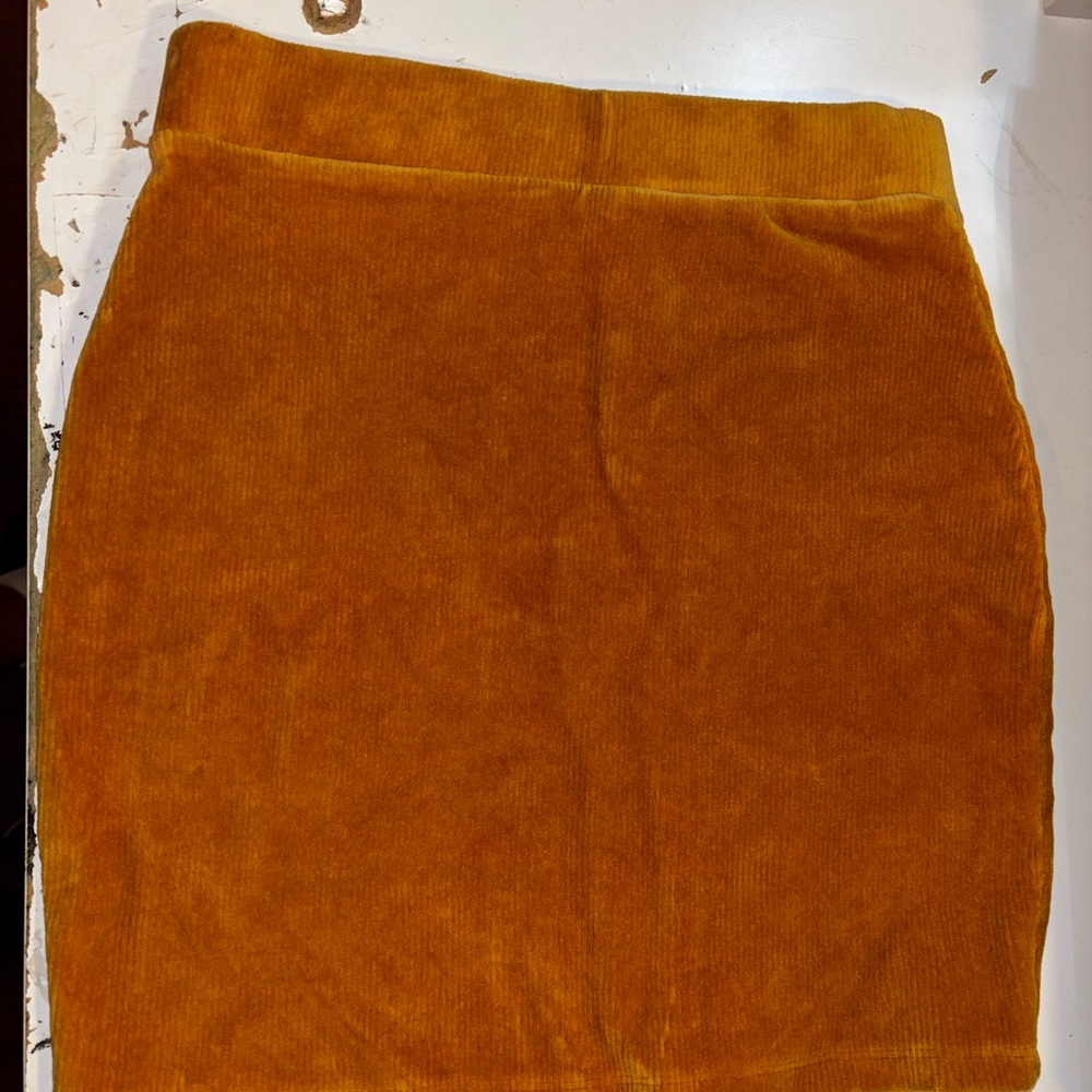 Forever 21 Mustard Corduroy Mini Skirt